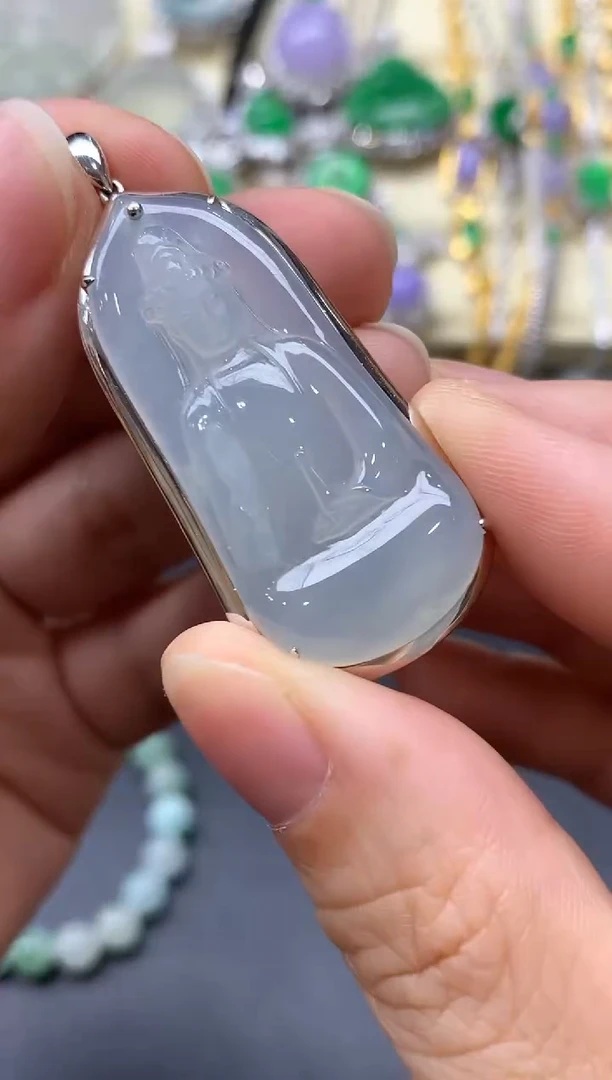 颈饰18K金镶嵌翡翠438中国好珍宝