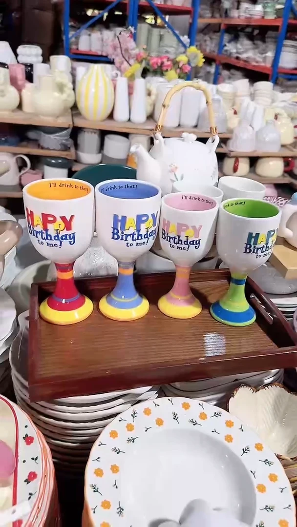 碗4个高脚杯 微瑕凑满20元包邮