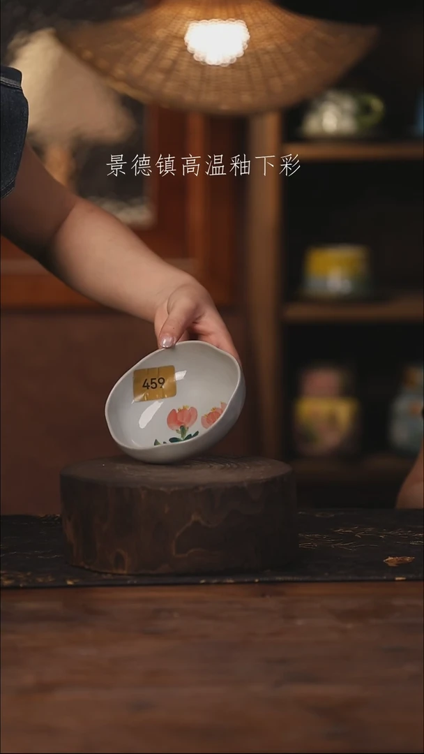 陶瓷景德镇高温釉下手绘陶瓷459
