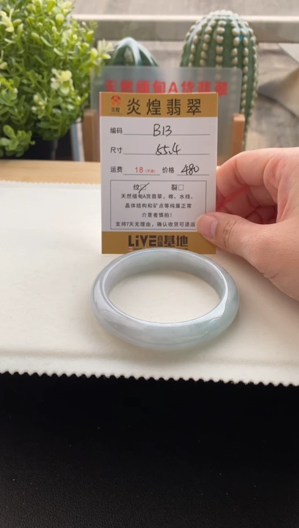 未镶嵌手镯翡翠55.4圈口 编码B13