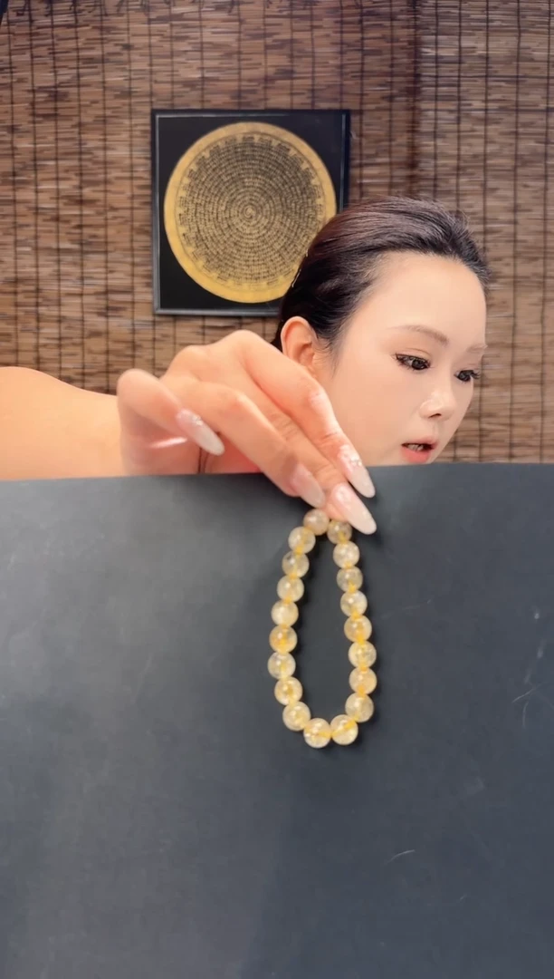 水晶手链未镶嵌水晶黄阿赛