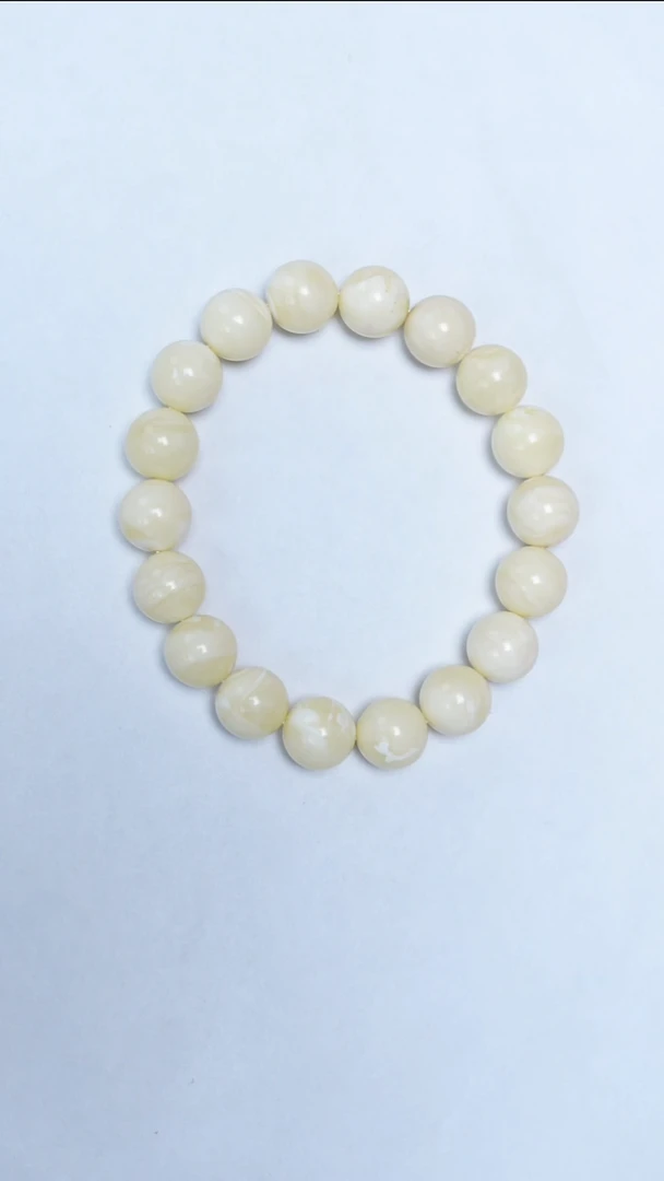 手链蜜蜡未镶嵌白蜡圆珠手串10mm