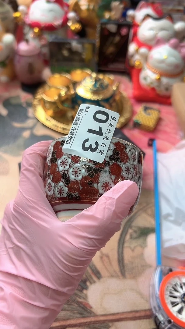 手工艺品琉璃鸿**林釉上彩  金丝花造型