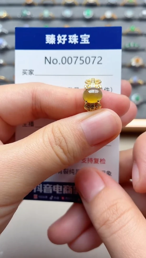 银S925镶嵌戒指翡翠L*L1