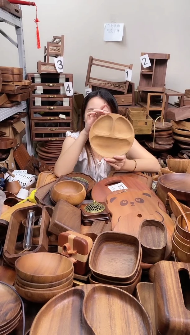 南美胡桃木三格分餐盘