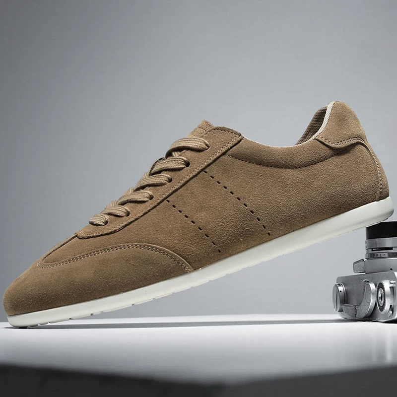 Louis Fordea/路易弗狄男鞋百搭薄底小白复古男款夏季厚底德训