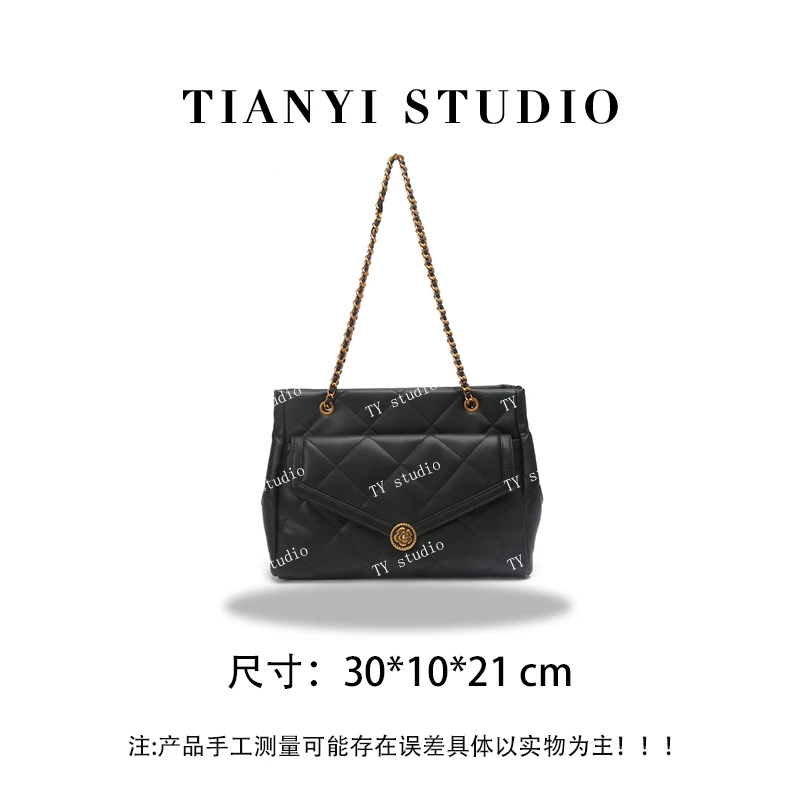 【TY】SKL-6759-1-黑色 轻奢高级韩版单肩潮流时尚简约女包