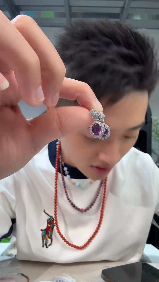 未镶嵌耳饰水晶晶7388