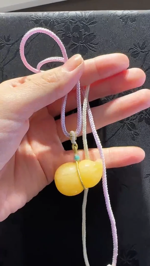 蜜蜡颈饰未镶嵌葫芦款