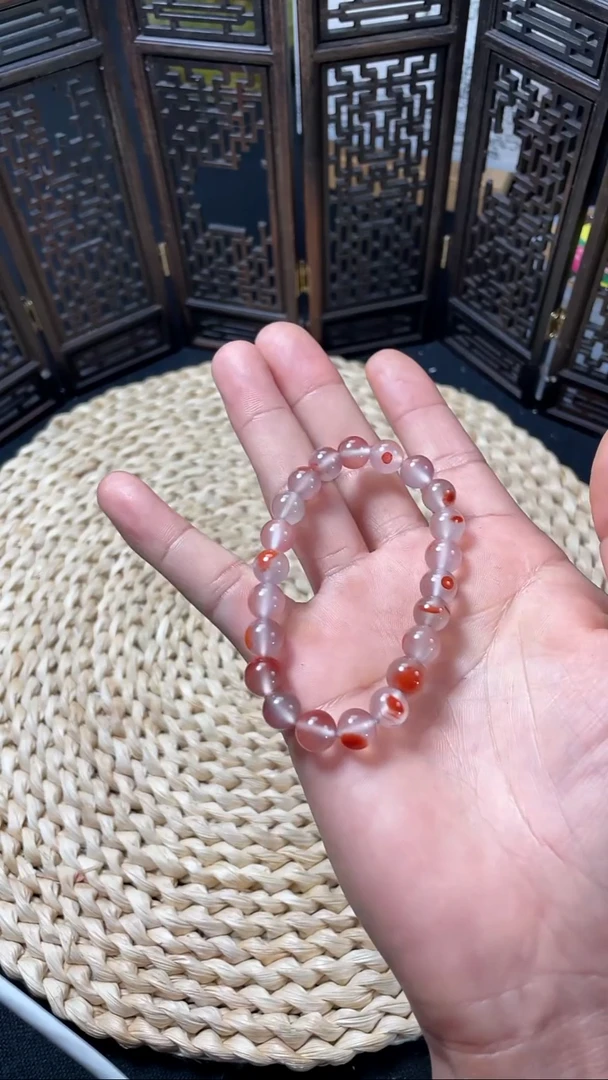 未镶嵌手串南红玛瑙冰飘多宝手串