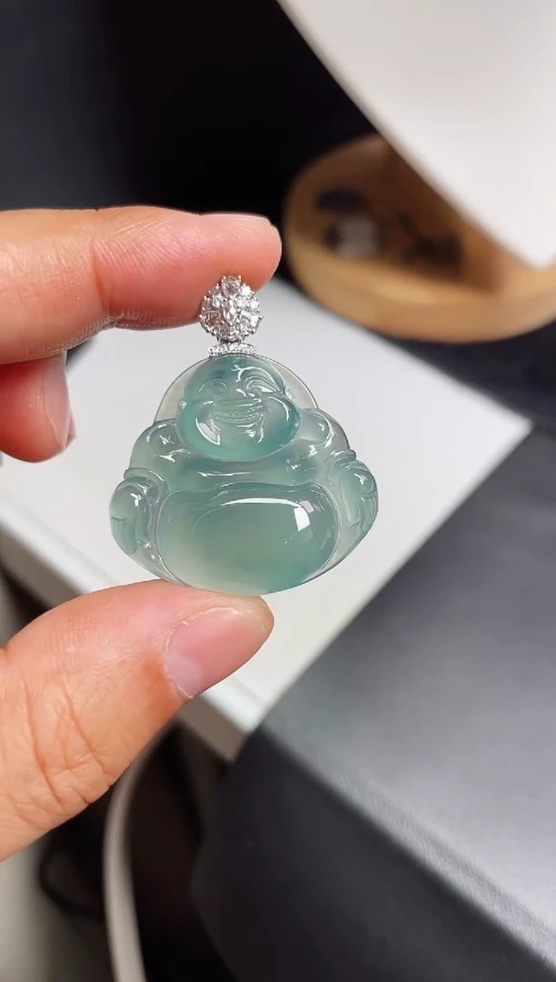 颈饰未镶嵌翡翠【16】佛公 尺寸 38.3   32.2   6.1mm