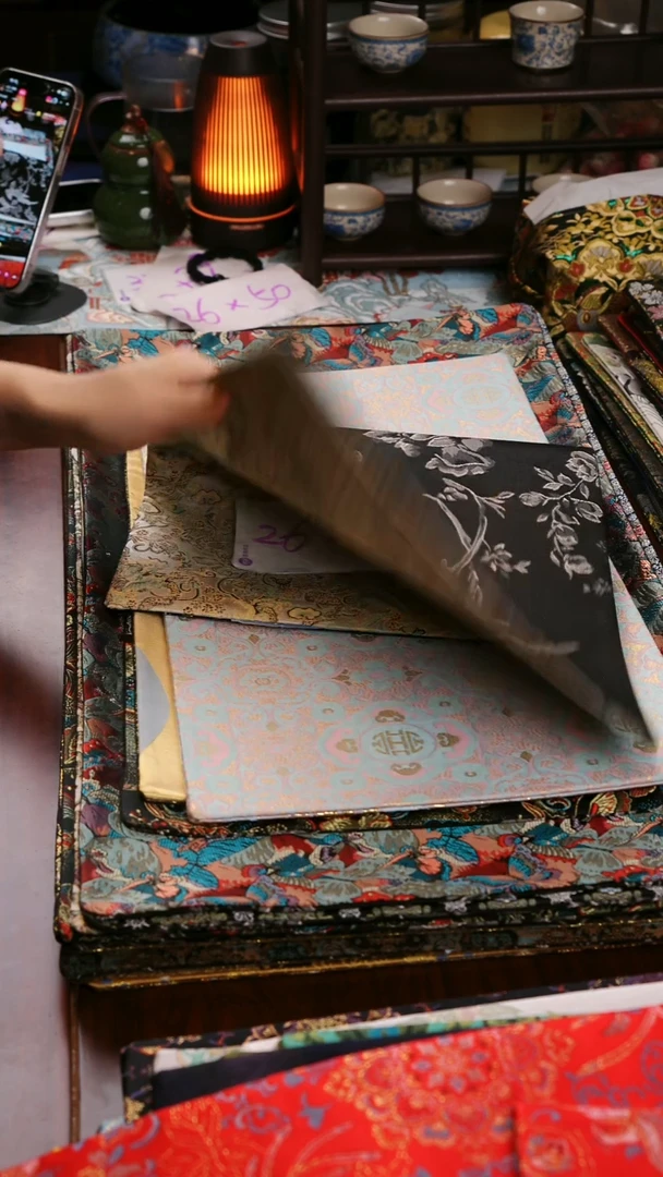 【龙纹双面】中国风干泡织锦茶席26*50