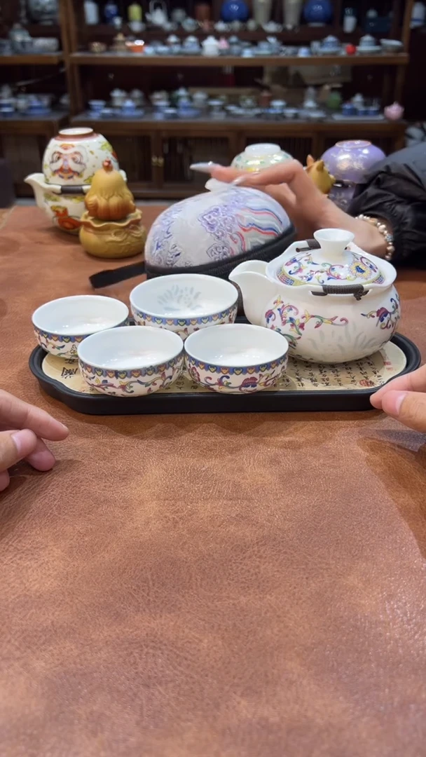 真的很便宜会开片的旅行茶具