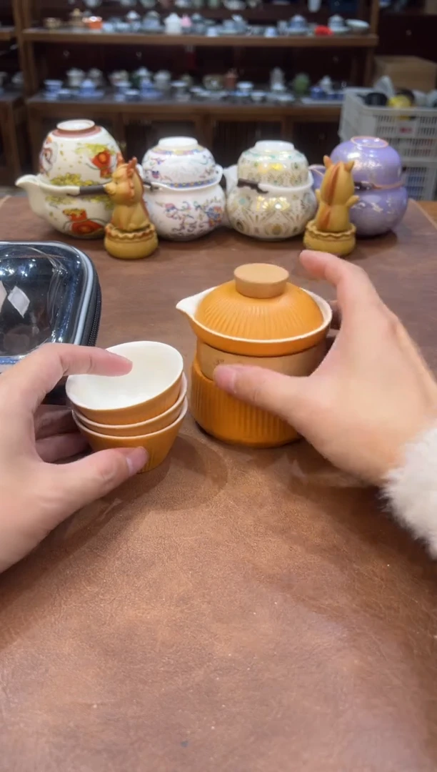 真的很便宜会开片的旅行茶具