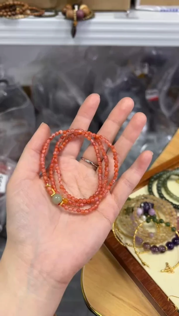 【闪购商品】南红玛瑙手链未镶嵌南红玛瑙多圈手链[0095]