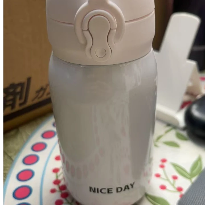 A306轻奢弹跳双饮保温杯350ML白色