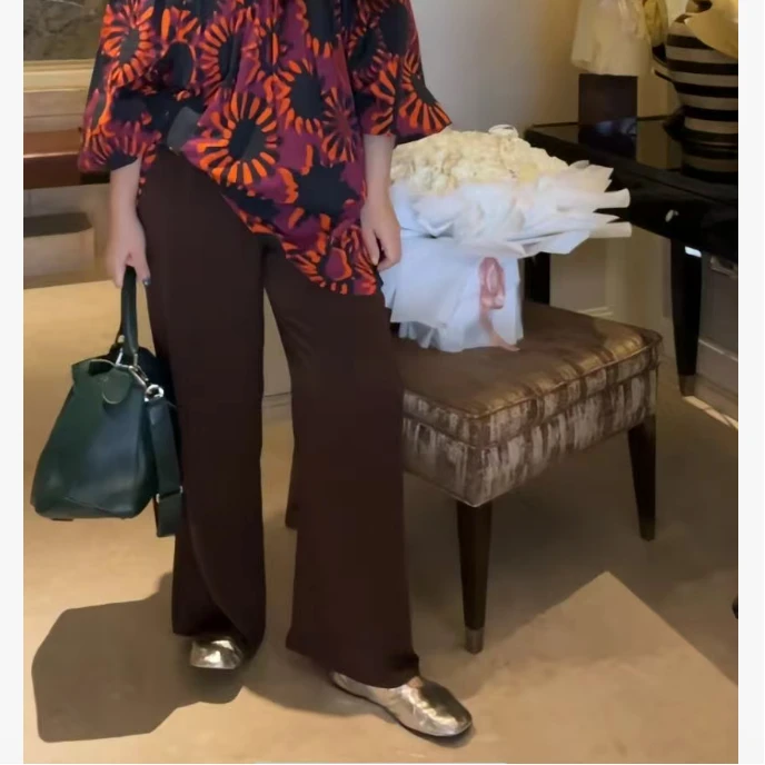 【大G精选】“漫步盛夏” 法式腔调重磅丝垂坠松紧腰休闲裤