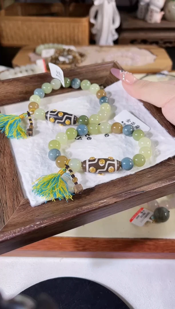 银S925镶嵌手链和田玉多样性发货其一孤品默认微瑕