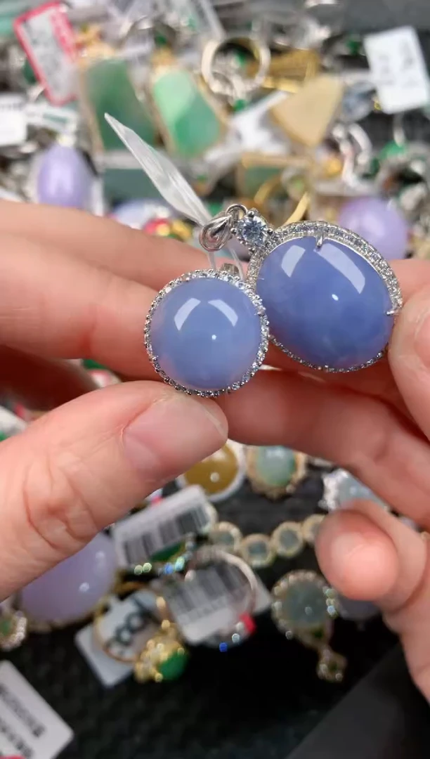 银S925镶嵌戒指翡翠10-10-10    5