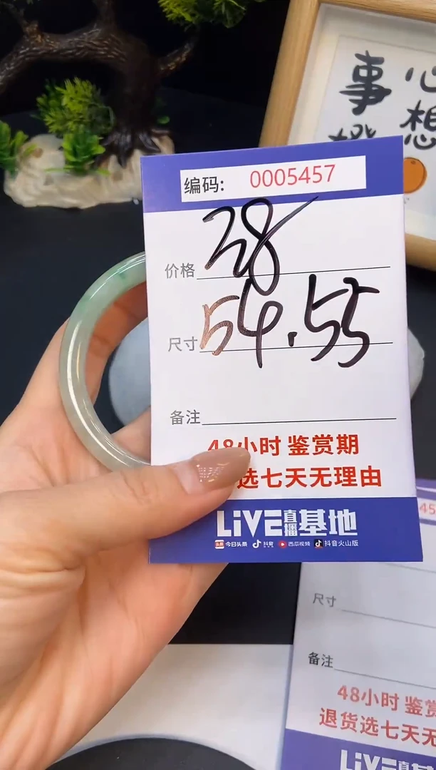 未镶嵌手镯翡翠0005457