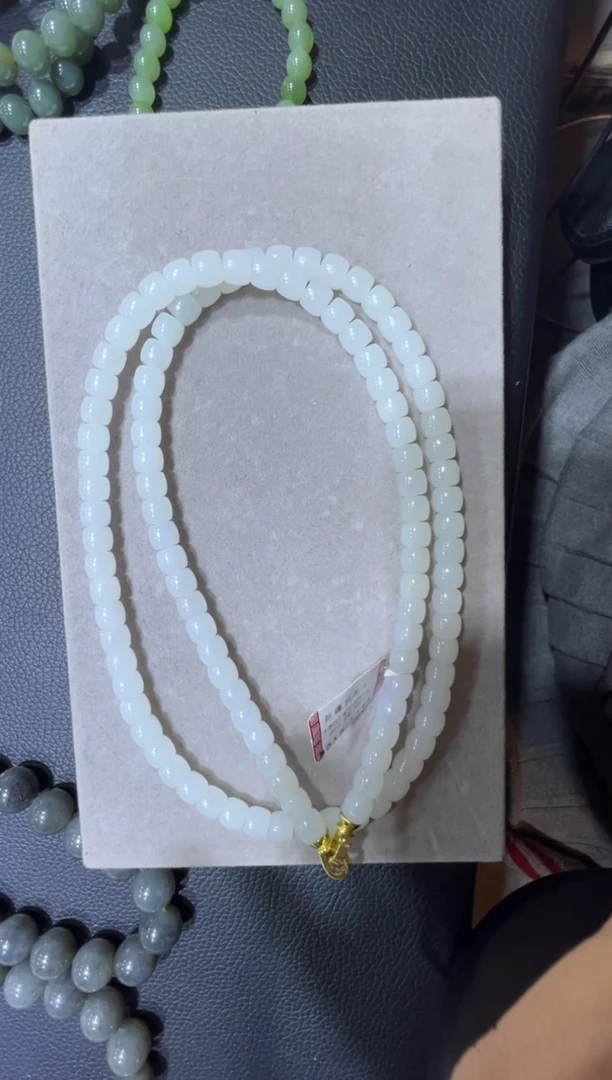 未镶嵌手串和田玉天泰白玉长串（产地直发）