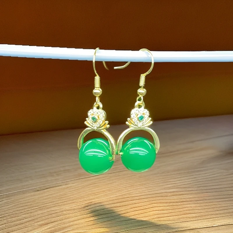 玛雅玉髓耳环  国风款精致大气300