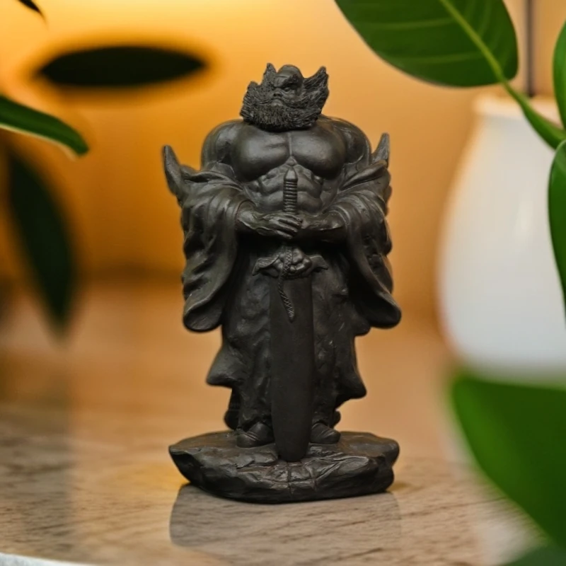 钟馗问天 宜兴紫砂摆件