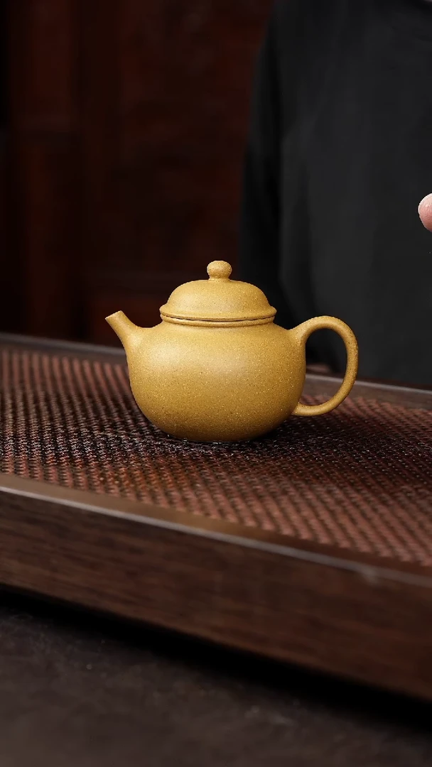 茶壶紫砂葵黄泥掇球