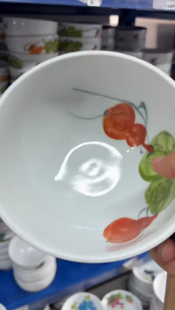 瓷片景德镇高温陶瓷食品级手绘釉中彩-中罗汉碗