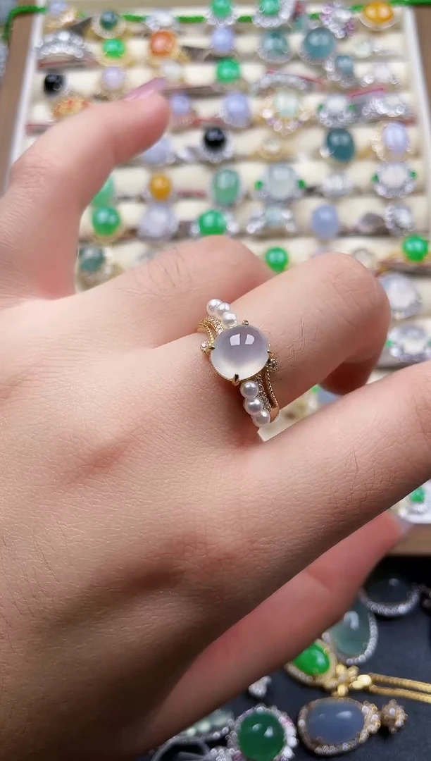 银S925镶嵌戒指翡翠91