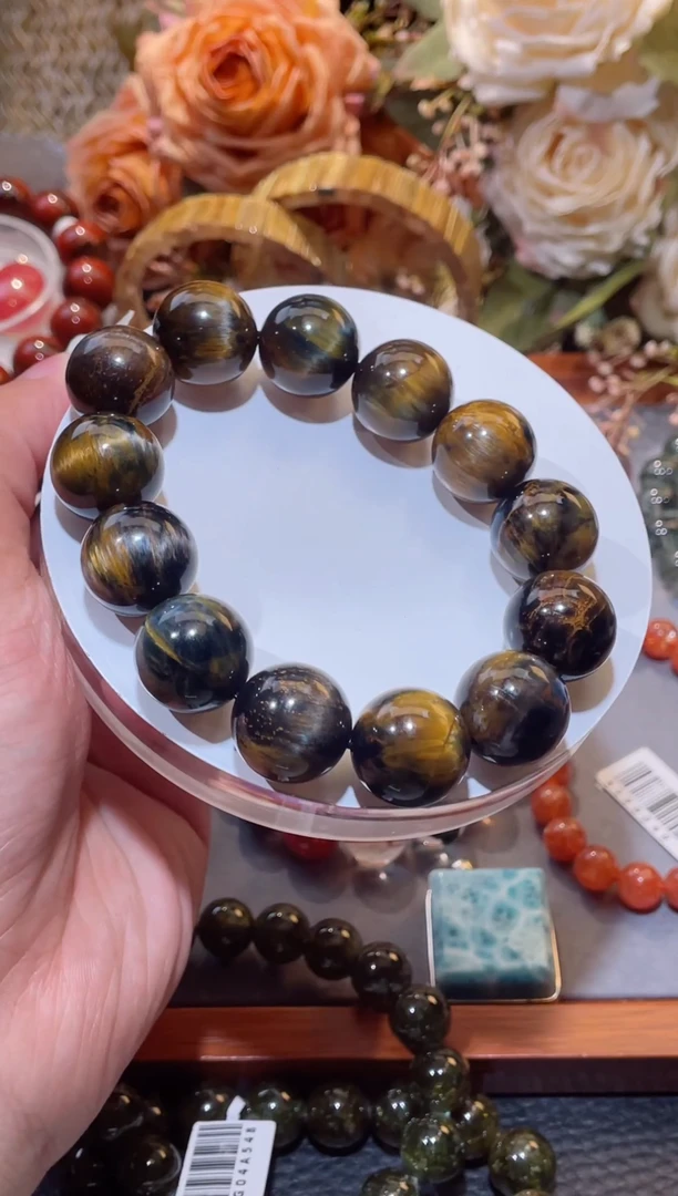 未镶嵌手串硅化玉彼得石单圈17m+