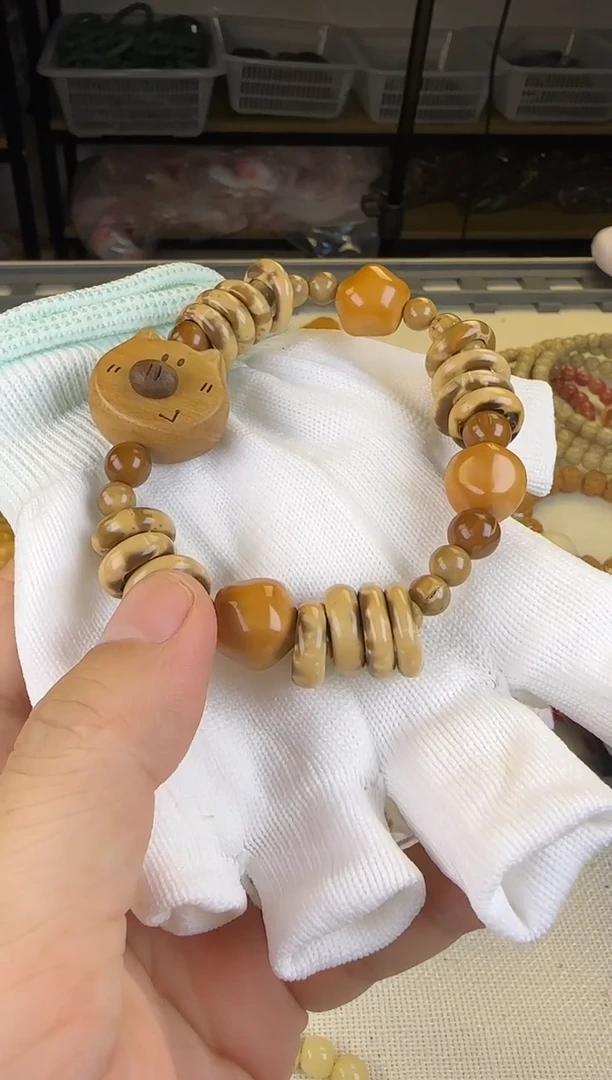 手串菩提根/象牙果微笑熊钱串子2
