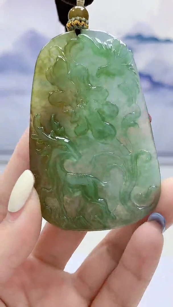 定制翡翠未镶嵌5028lr-毛货挂件97