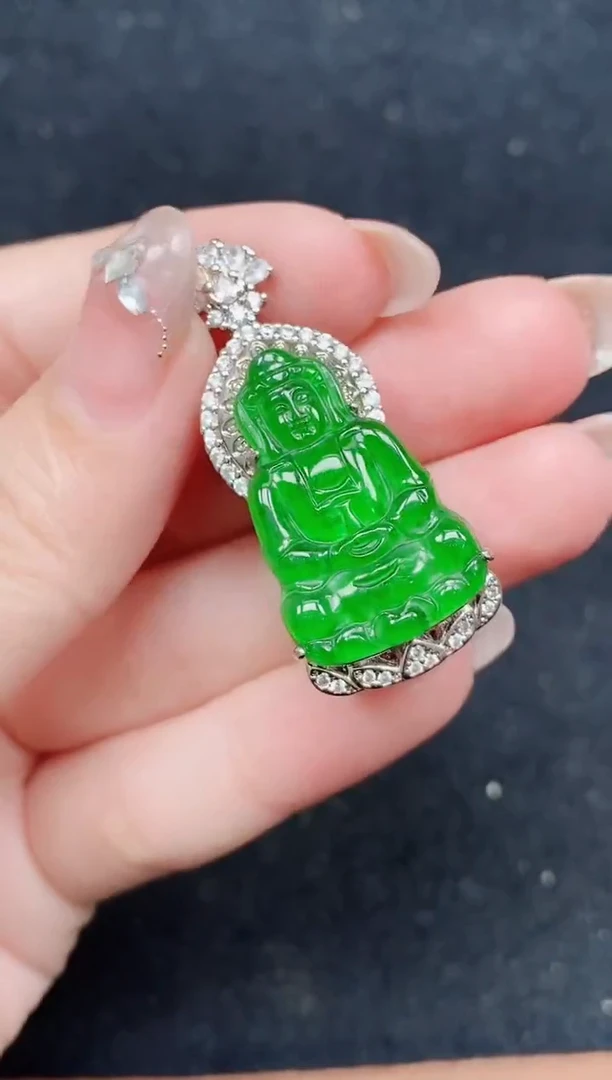 颈饰未镶嵌翡翠天然A货翡翠 保A保真