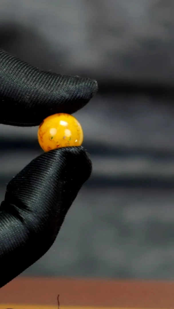 疯子大漆黄色螺钿13mm