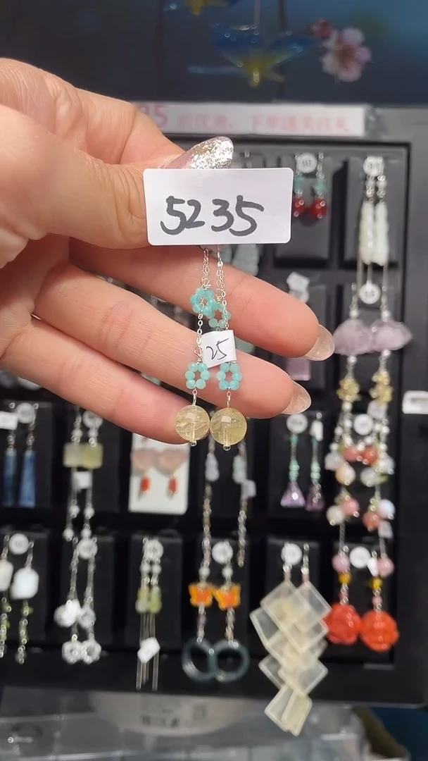 银S925镶嵌耳饰紫晶喜欢拍