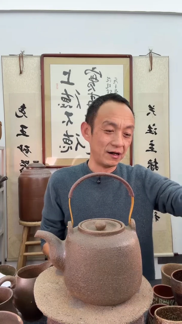 全手工红色活动把提梁壶非遗技艺1.2升