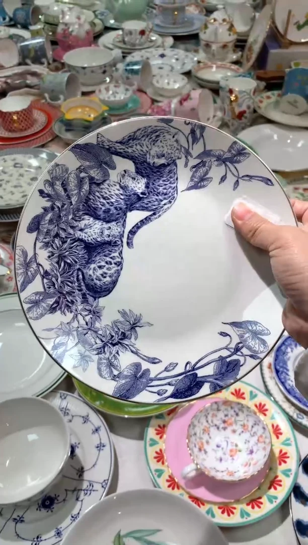 【闪购商品】瓷片陶瓷原单CC742餐具1个8寸