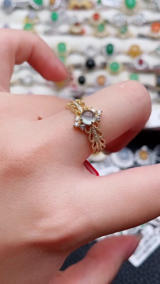 银S925镶嵌戒指翡翠42