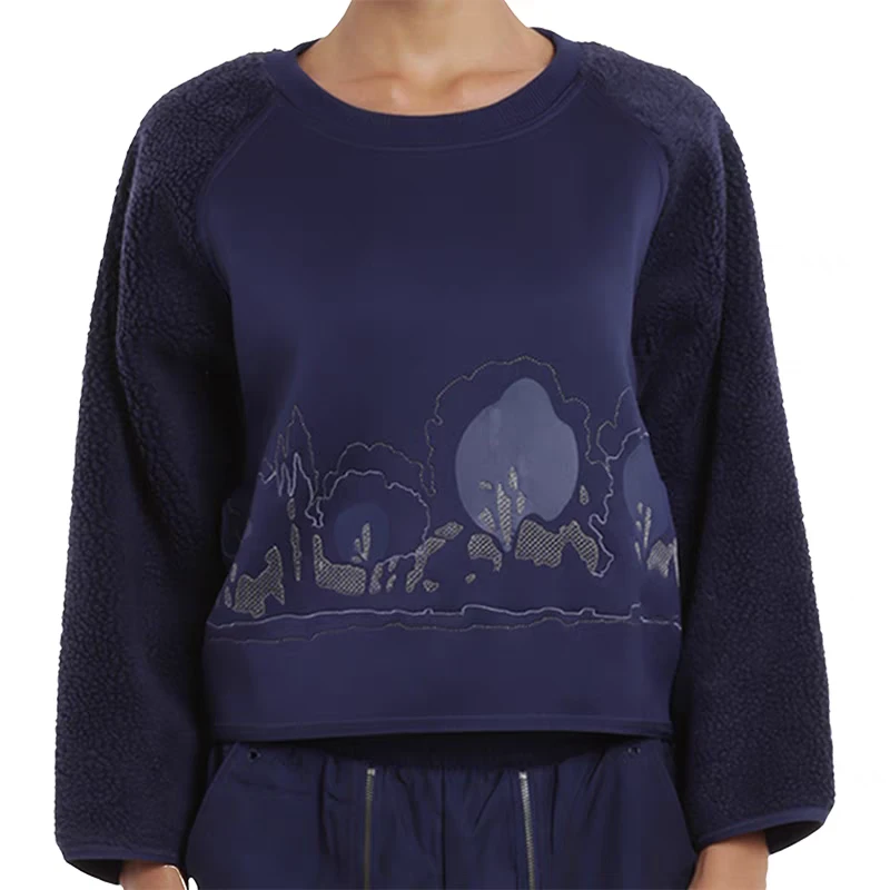 Adidas/阿迪达斯STELLA女款冬季加绒休闲宽松套衫卫衣AA7492