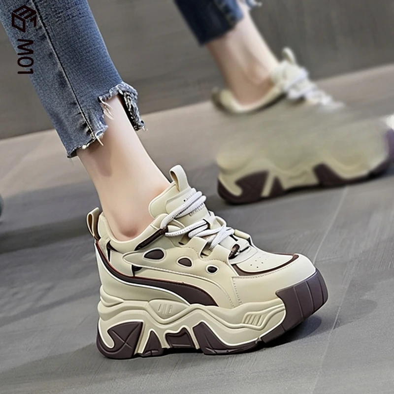 M01内增高老爹鞋女款2025秋冬季新款复古时尚轻便厚底运动休闲鞋