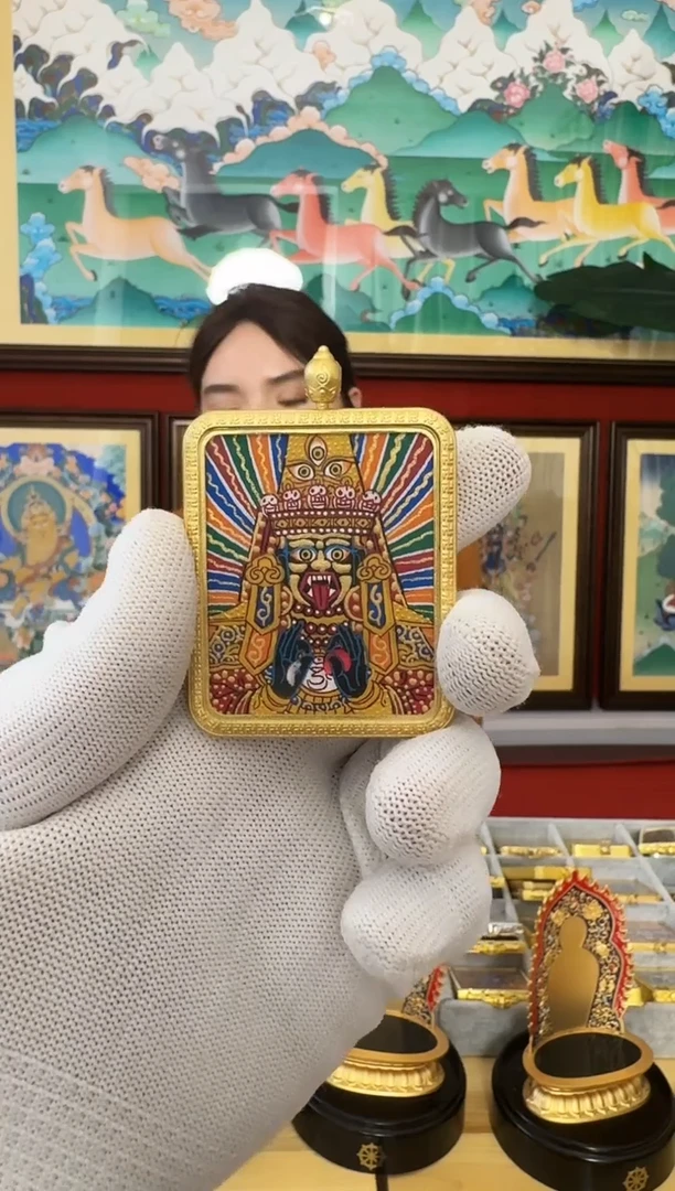 吊坠扎老师-热贡纯手绘唐卡 周毛