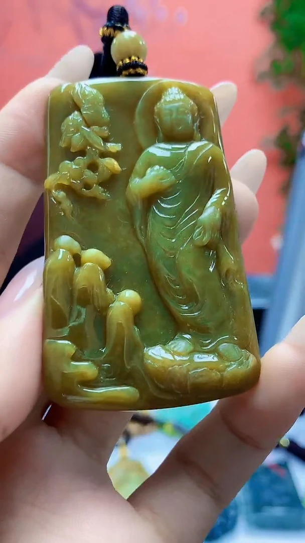 未镶嵌定制翡翠5060ty-毛货挂件195