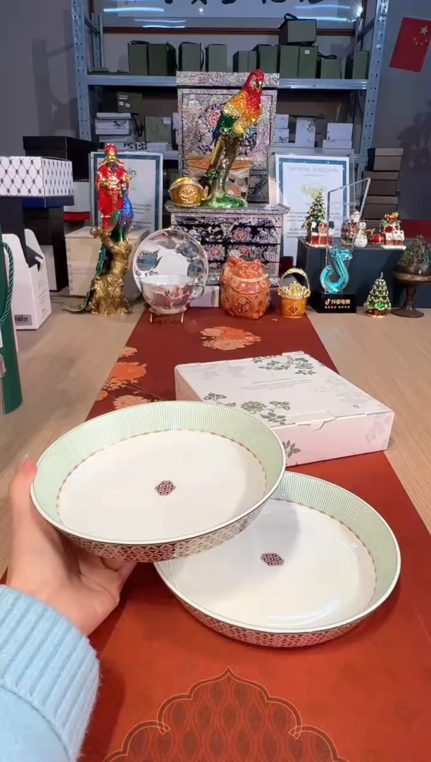 【闪购商品】杯181歌剧院17.5反口汤盘（绿）