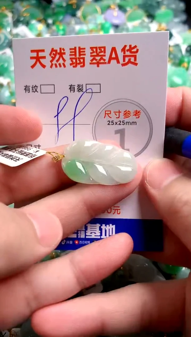 翡翠18K金镶嵌颈饰13003307