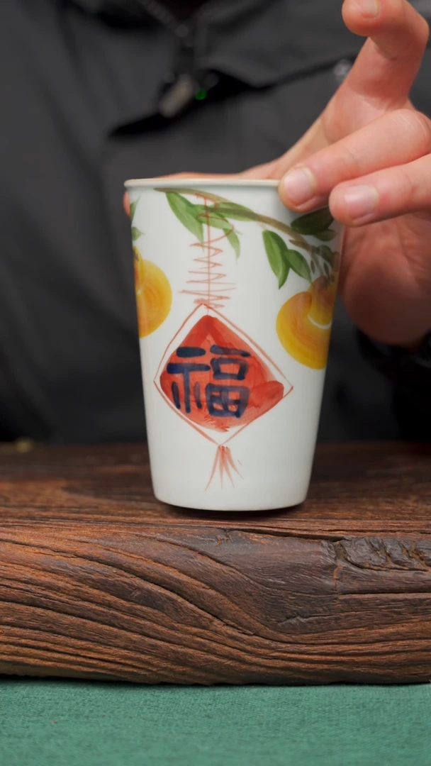 【闪购商品】瓷片102寻一缕瓷香杯釉下手工手绘瓷器