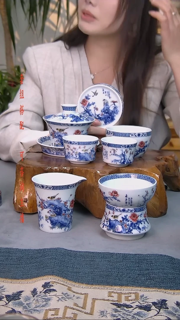 简装家用款7件套 白瓷陶瓷茶具