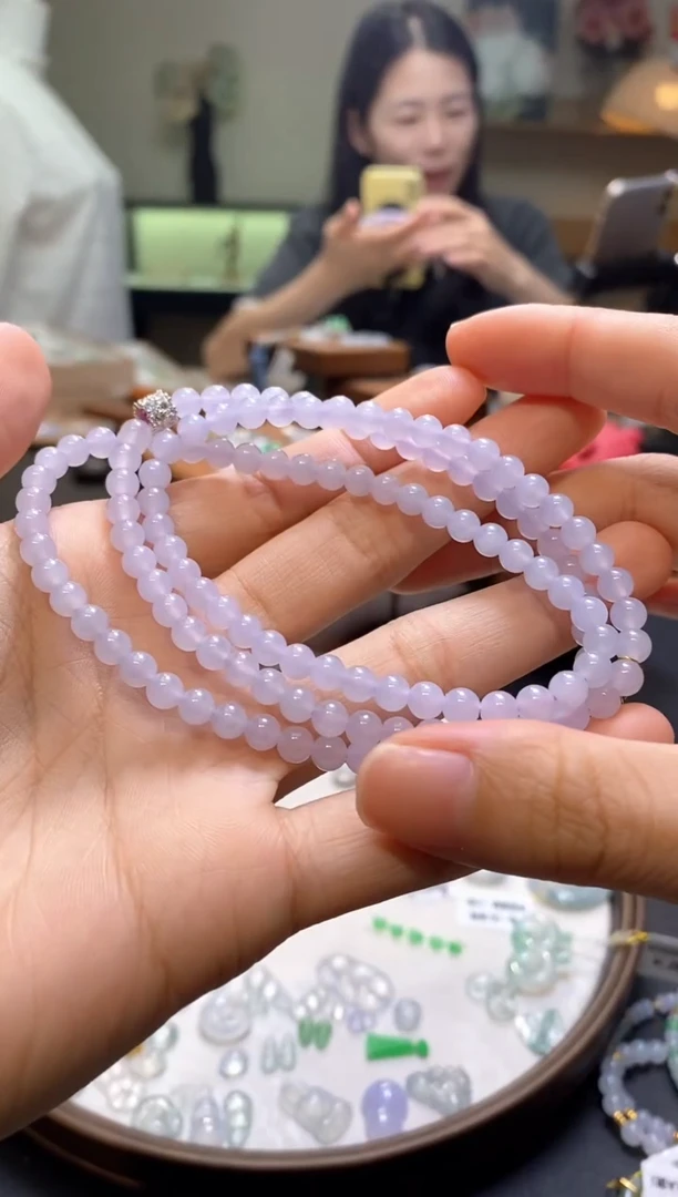 翡翠未镶嵌颈饰珠链