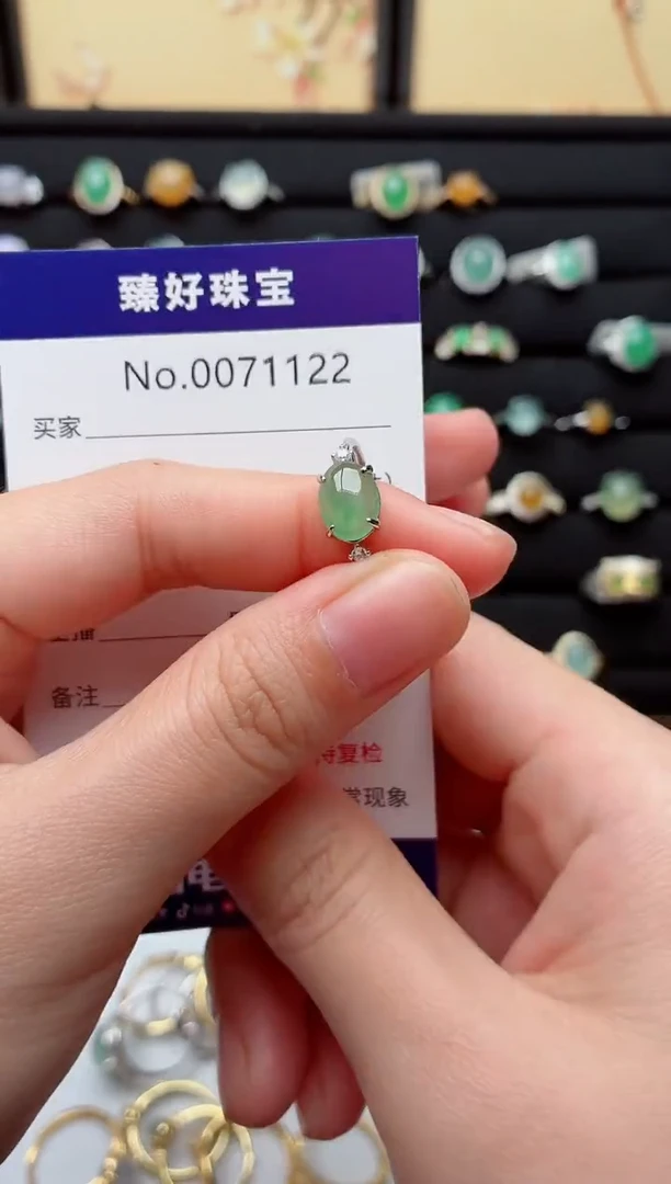 银S925镶嵌戒指翡翠.