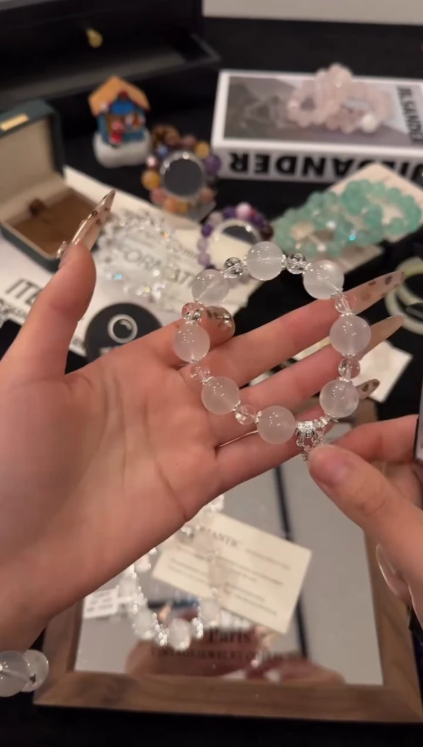 合金手链水晶奶白晶x3639